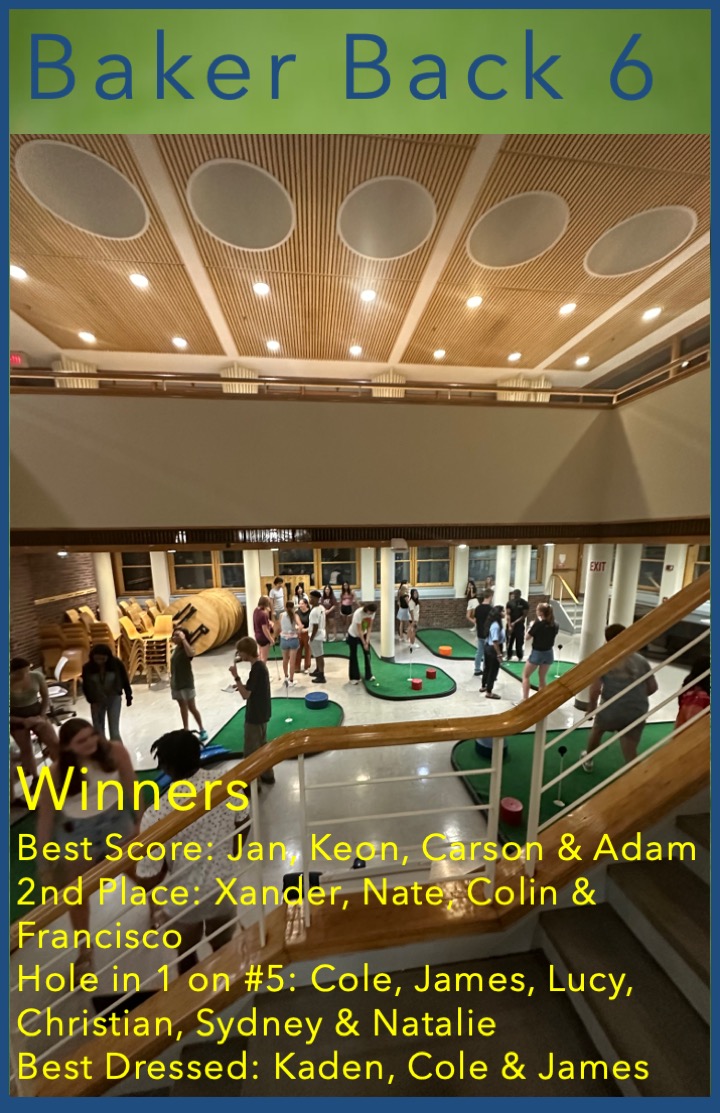 The winners of the annual Minigolf Tournament